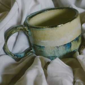 hand thrown reactive glaze mug | stoneware pottery